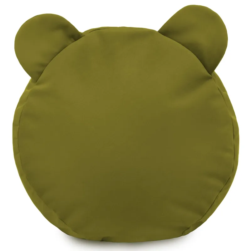 Round Footstool Pouffe Teddy Kids - Soft Velvet – view 7