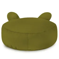 Round Footstool Pouffe Teddy Kids - Soft Velvet – view 23