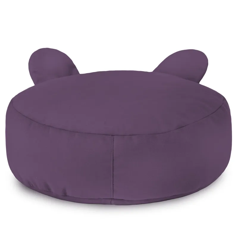 Round Footstool Pouffe Teddy Kids - Soft Velvet – view 27