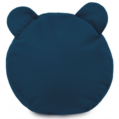 Navy blue footstool velvet