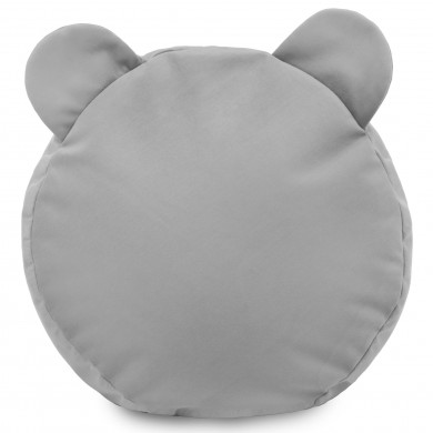 Light gray footstool velvet