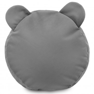 Gray footstool velvet