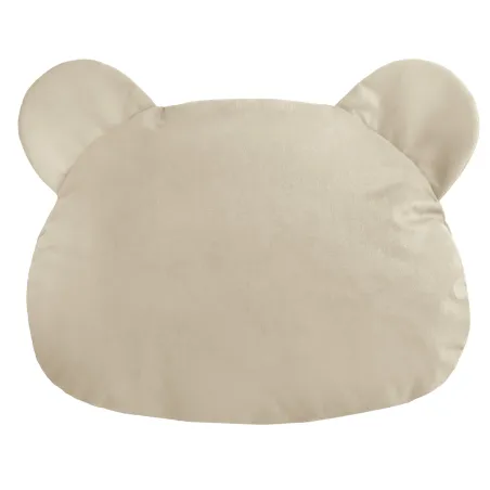 Decorative teddy pillow in soft velvet, a stylish addition to kids' decor