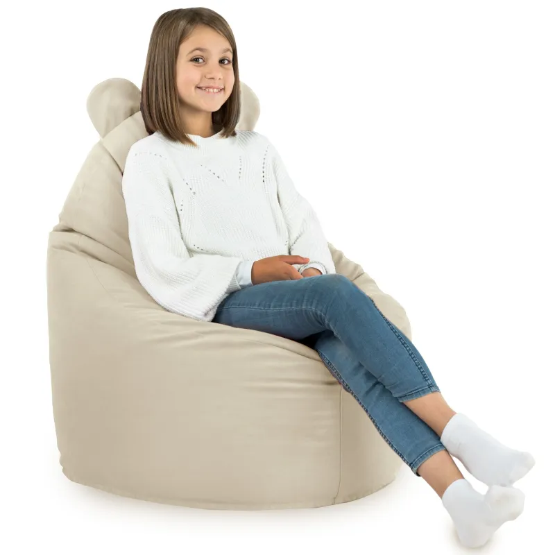 Stylish pearl bean bag chair, perfect for children's rooms