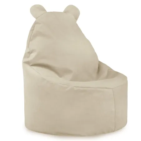 Cover image of a pearl bean bag chair for kids in teddy velvet style