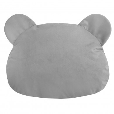 Light gray pillow teddy velvet
