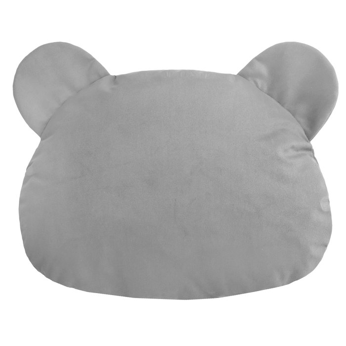 Light gray pillow teddy velvet
