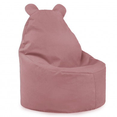 Pastel pink bean bag chair teddy velvet