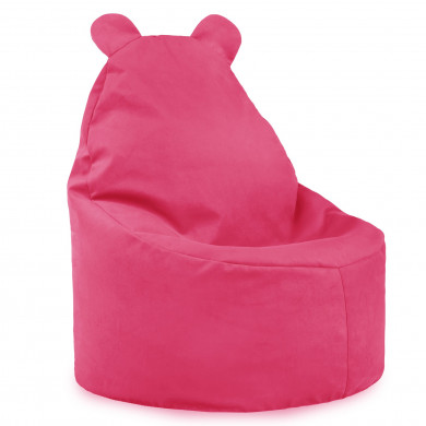 Pink bean bag chair teddy velvet