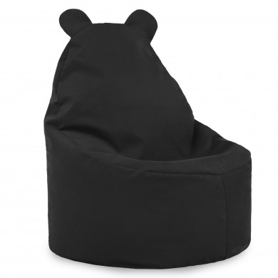 Black bean bag chair teddy velvet