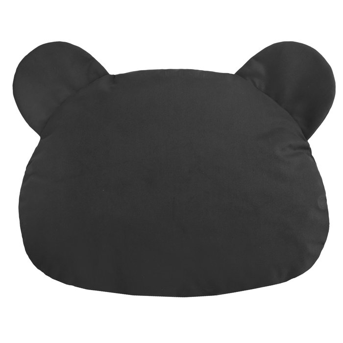 Dark grey pillow teddy velvet