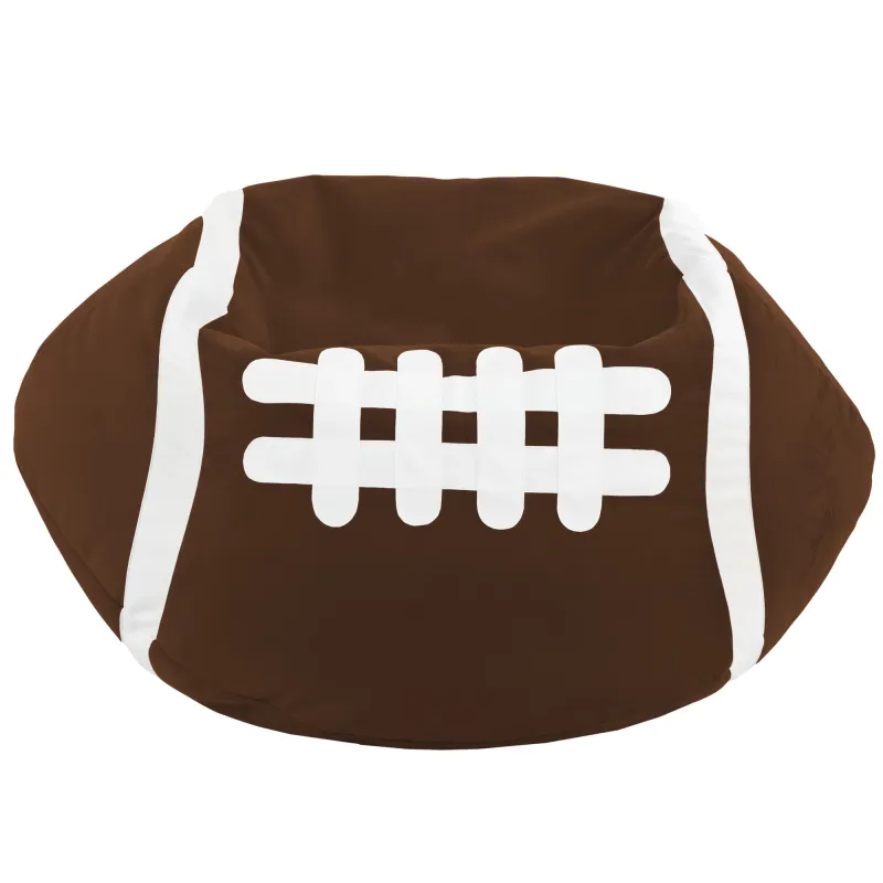 Giant Bean Bag Chair Brown Rugby - Soft Velvet – view 2