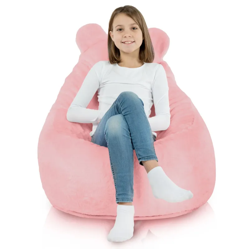 Teddy Kids Bean Bag Chair - Yeti Faux Fur – view 3