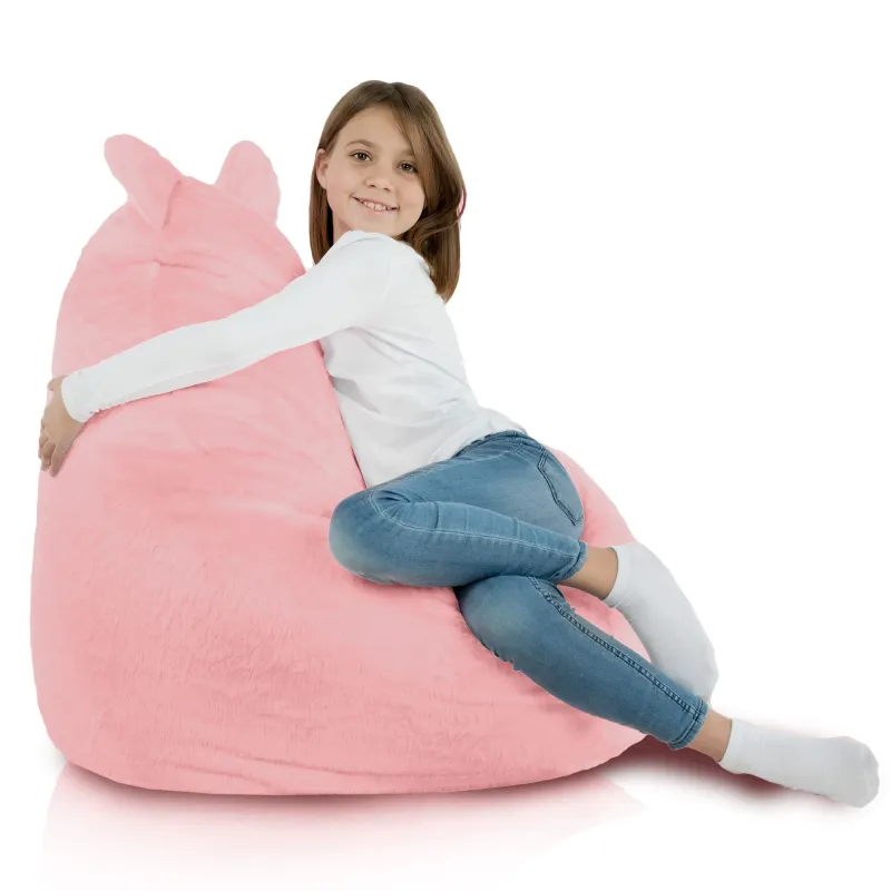 Teddy Kids Bean Bag Chair - Yeti Faux Fur – view 4