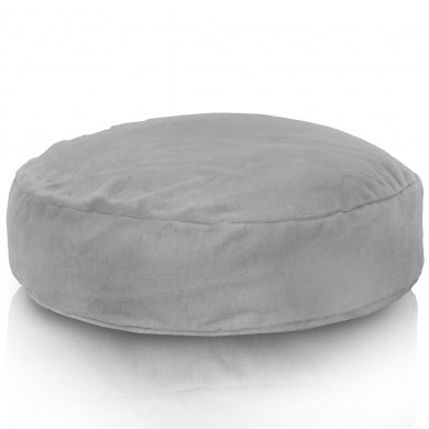 Gray Yeti round pillow 