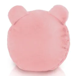 Round Footstool Pouffe Teddy Kids - Yeti Faux Fur