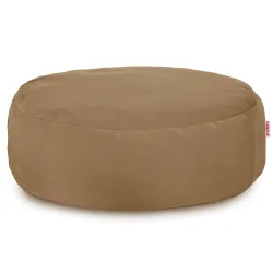Round Footstool Pouffe - Soft Velvet
