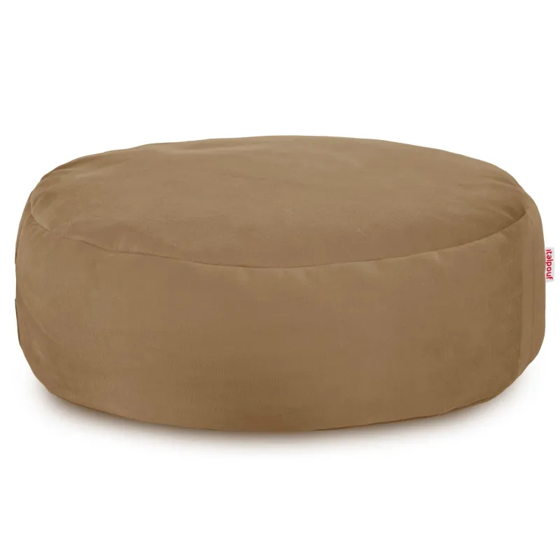 Round Footstool Pouffe - Soft Velvet