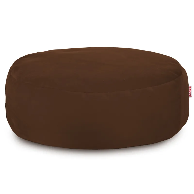 Round Footstool Pouffe - Soft Velvet