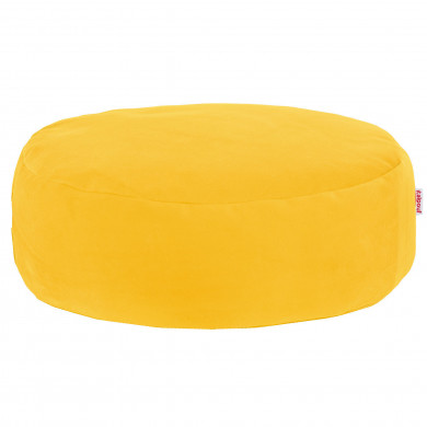 Yellow footstool velvet