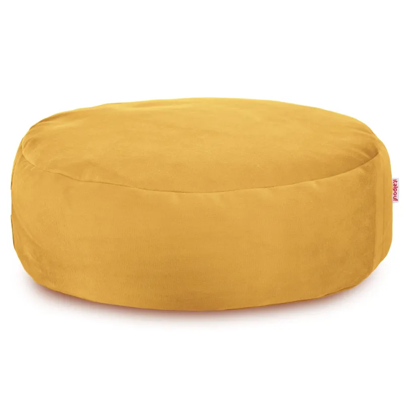Round Footstool Pouffe - Soft Velvet