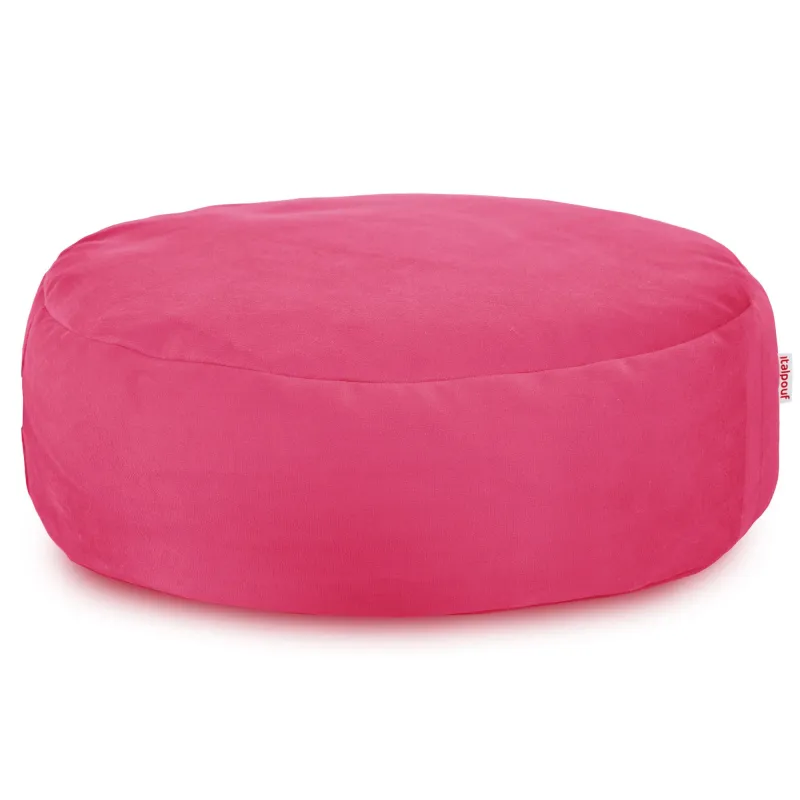 Round Footstool Pouffe - Soft Velvet