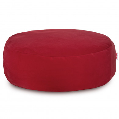 Red footstool velvet