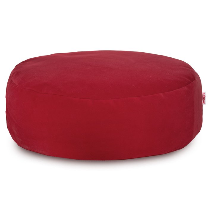 Red footstool velvet