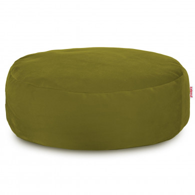 Green footstool velvet
