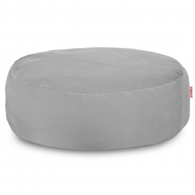 Light gray footstool velvet