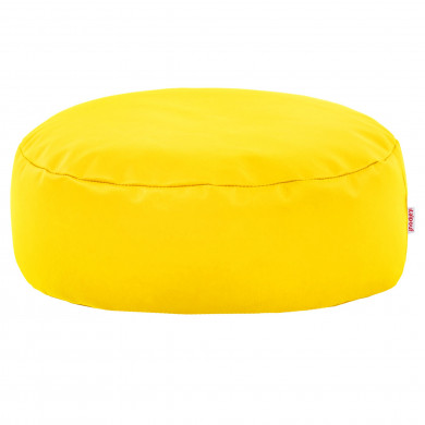 Bright yellow footstool pu leather