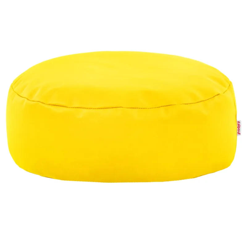 Round Footstool Pouffe - Faux Leather