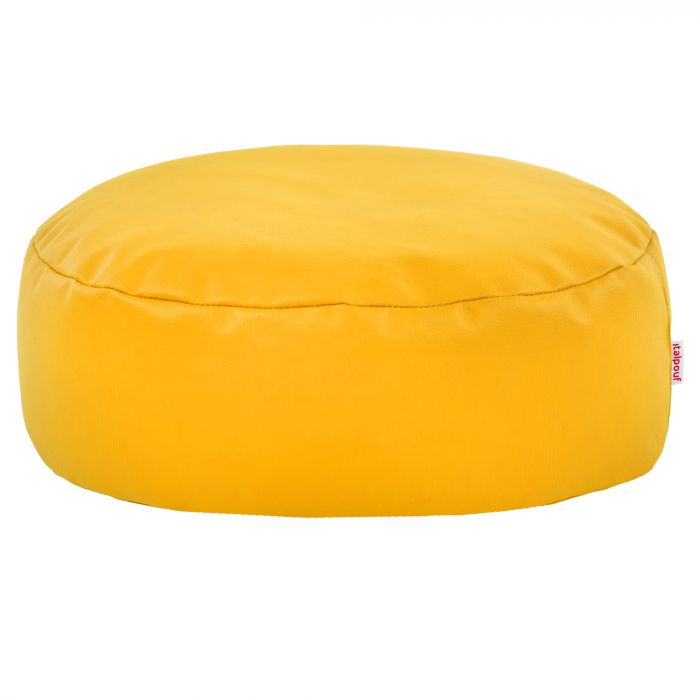 Yellow footstool pu leather