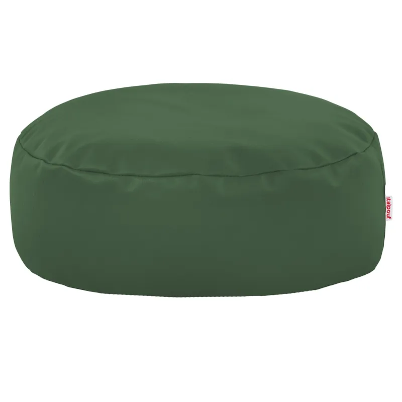 Round Footstool Pouffe - Faux Leather