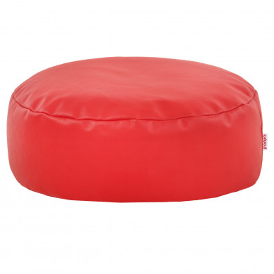 Red footstool pu leather