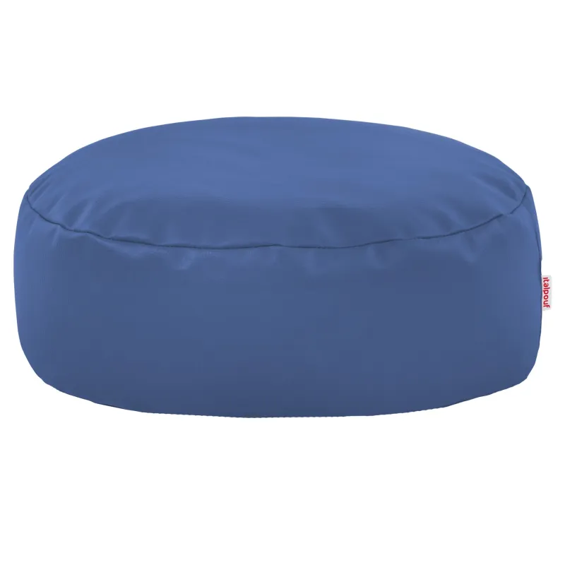Round Footstool Pouffe - Faux Leather