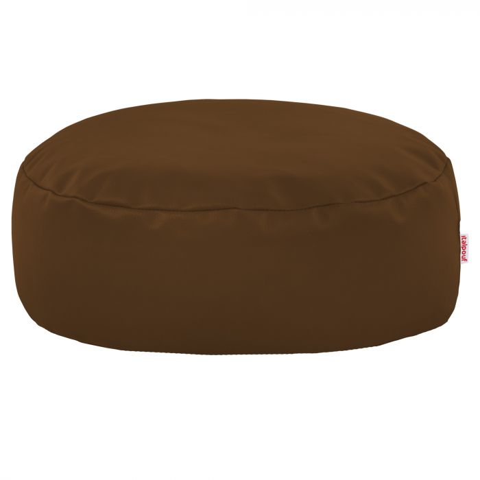Brown footstool pu leather