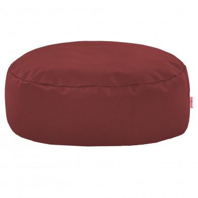 Dark red footstool pu leather