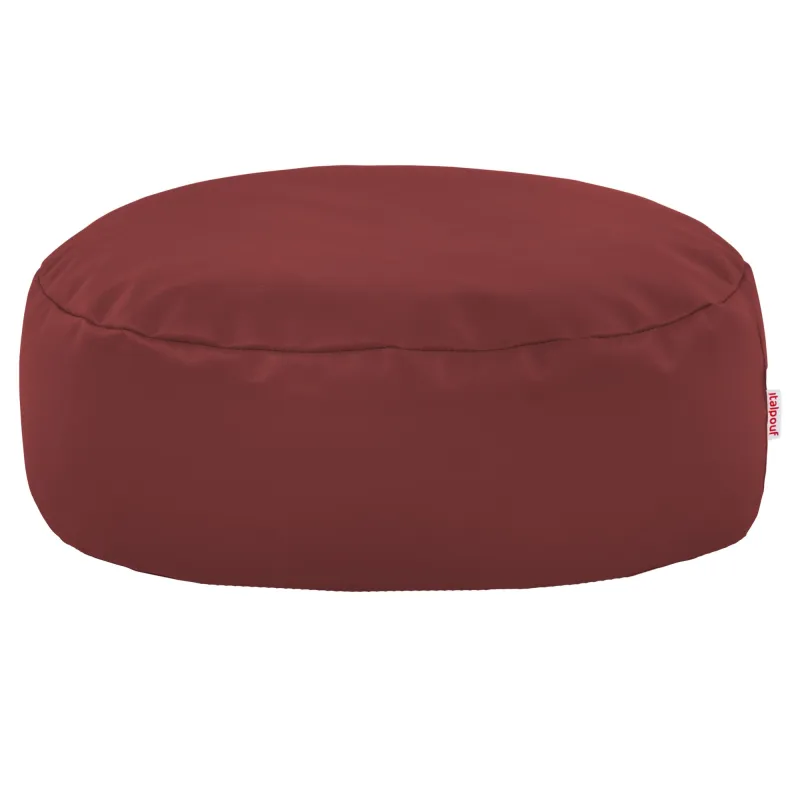 Round Footstool Pouffe - Faux Leather