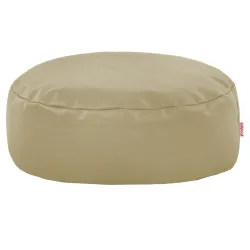 Round Footstool Pouffe - Faux Leather