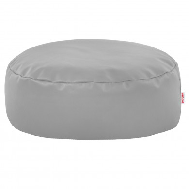 Light gray footstool pu leather