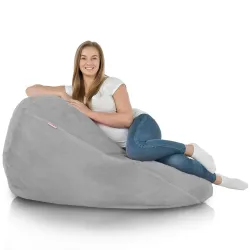 Versatile grey Yeti bean bag, great for living rooms and gardens