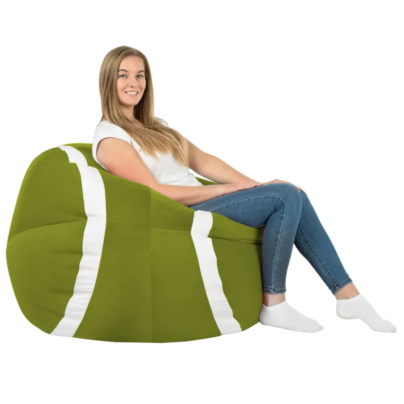 Giant Bean Bag Chair Green Tennis Ball - Soft Velvet – view 2