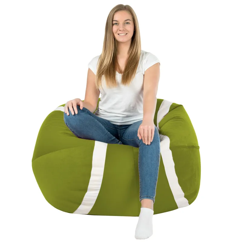 Giant Bean Bag Chair Green Tennis Ball - Soft Velvet – view 3