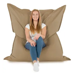 Beige bean bag giant pillow XXL outdoor