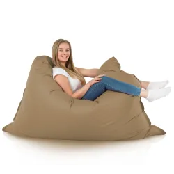 Beige bean bag giant pillow XXL outdoor