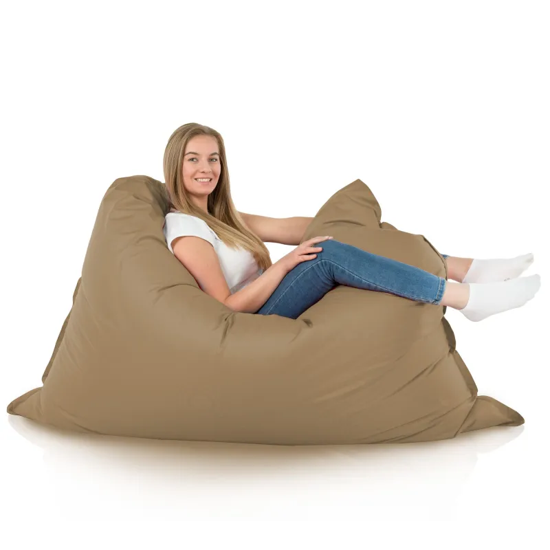 Beige bean bag giant pillow XXL outdoor