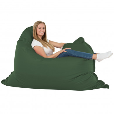 Dark green bean bag giant pillow XXL pu leather