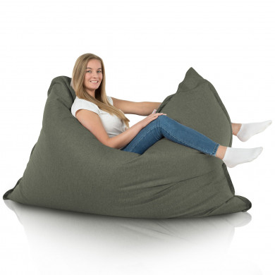 Green melange bean bag giant pillow XXL balance