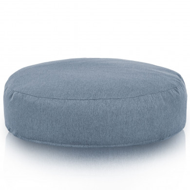 Blue melange round pillow balance